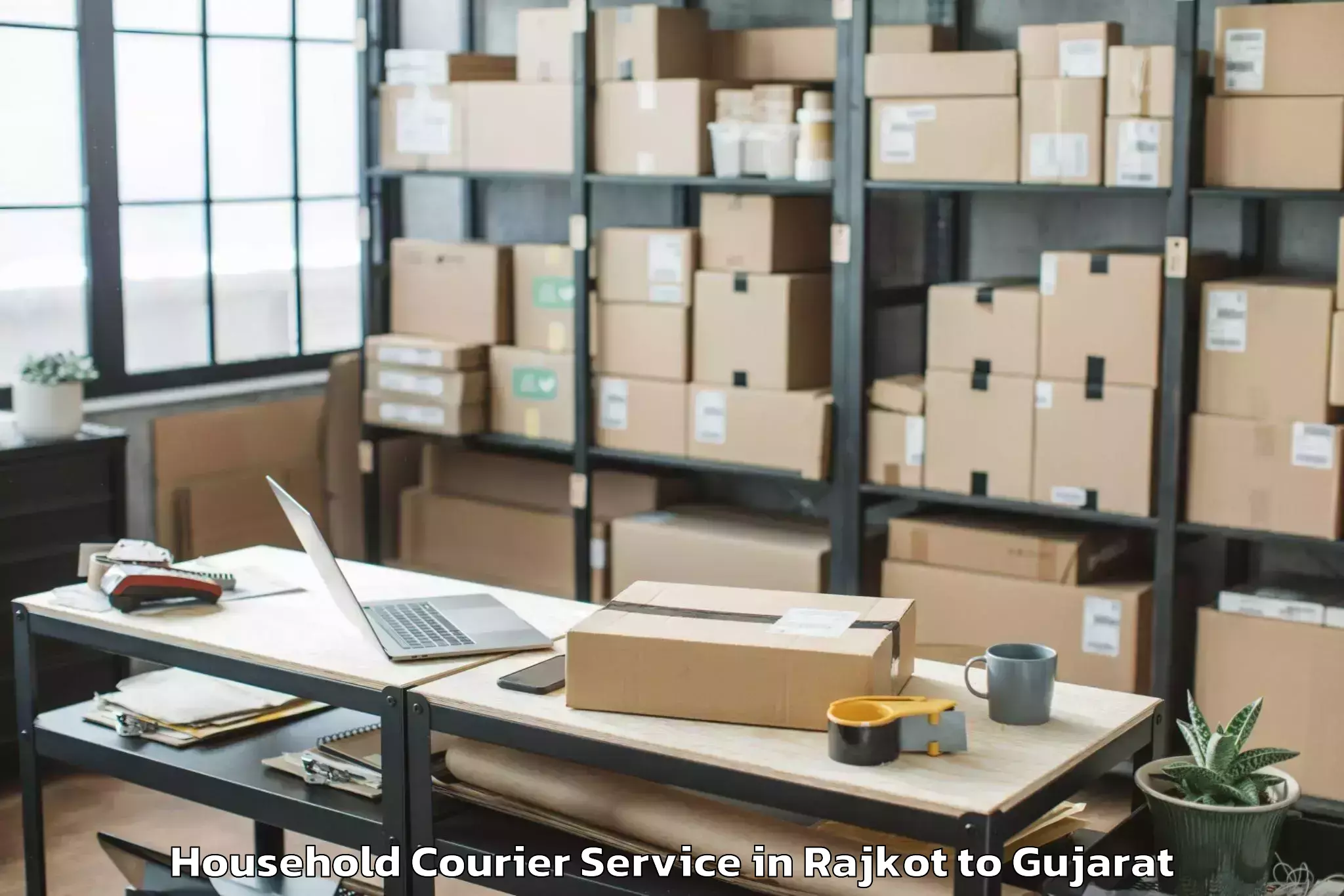 Top Rajkot to Koba Household Courier Available